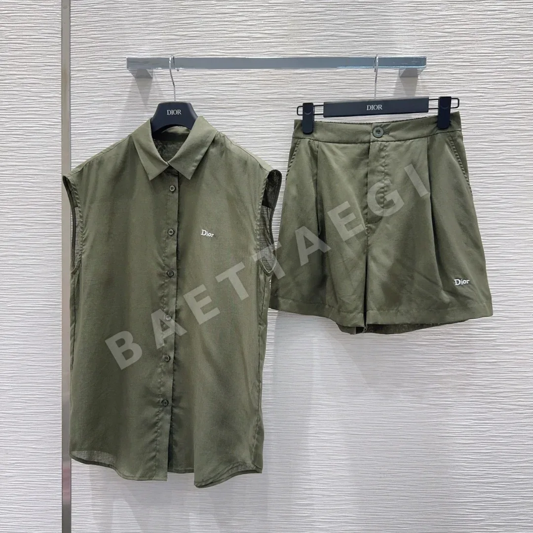 디올 여성 린넨 반바지 세트 54134