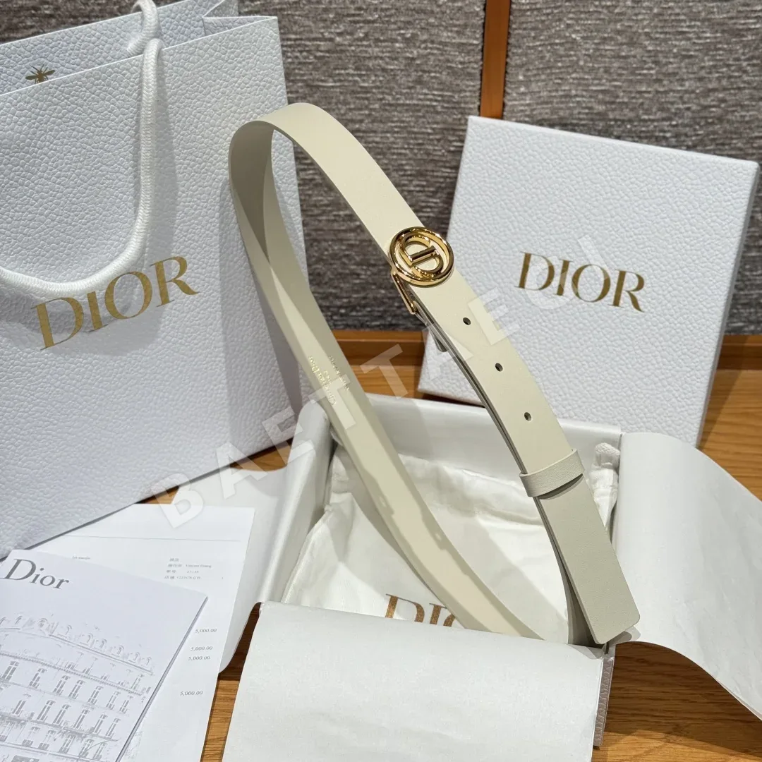 디올 CD 버클 소가죽 벨트 상세 이미지 4