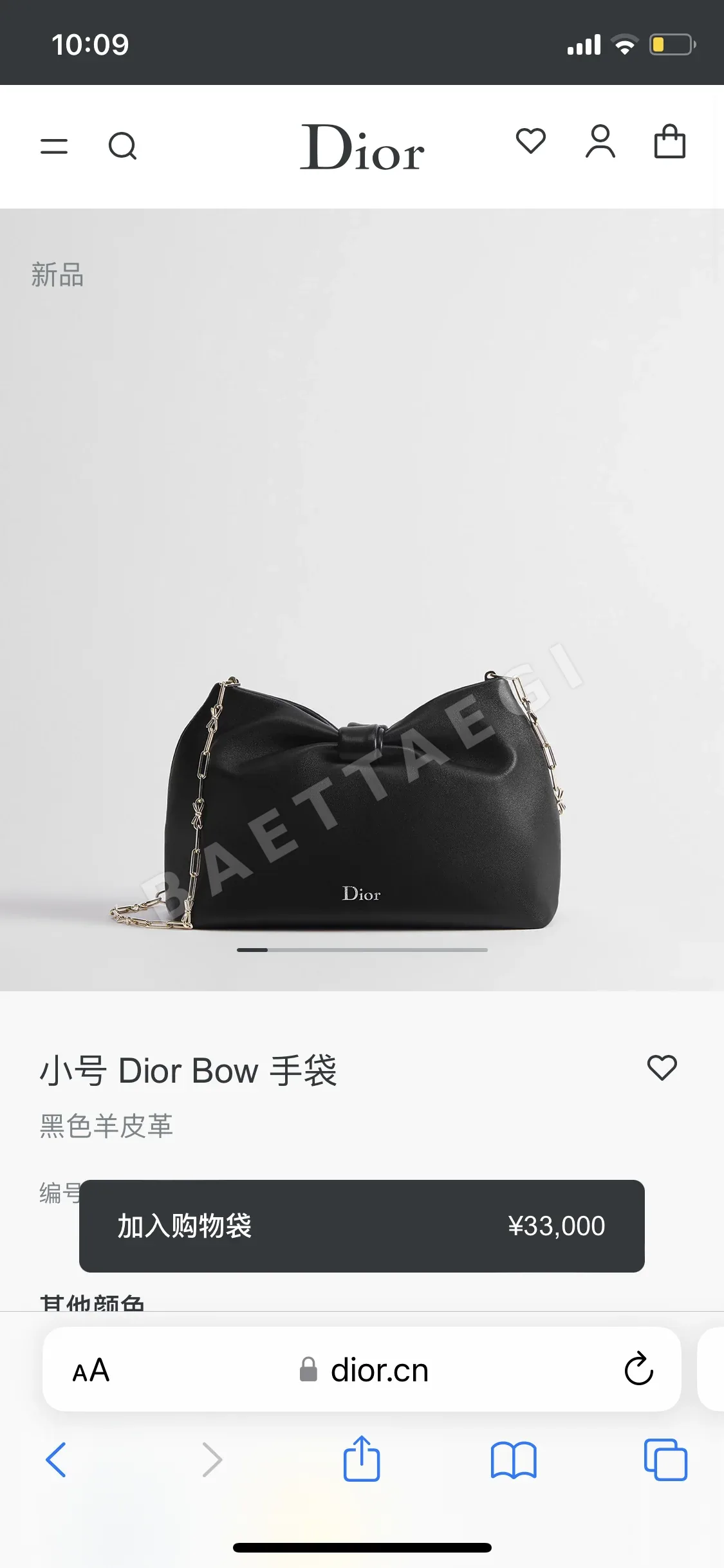 디올 보우 체인 스몰 가방 상세 이미지 3
