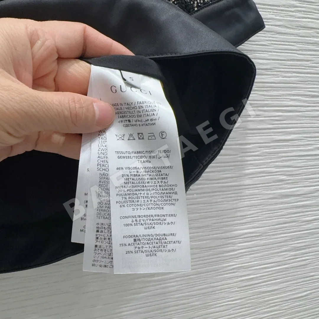 구찌 레트로 시크 라인스톤 장식 여성 자켓 상세 이미지 8