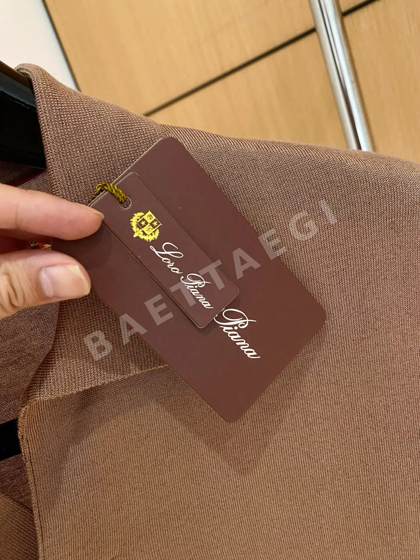로로피아나 남성 아세테이트 텐셀 혼방 반팔 티셔츠 상세 이미지 5
