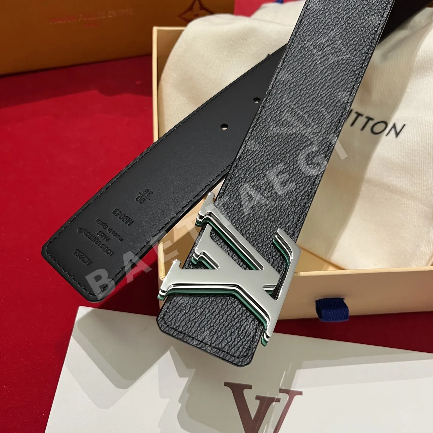 루이비통 LV 옵틱 버클 캔버스 벨트 상세 이미지 2