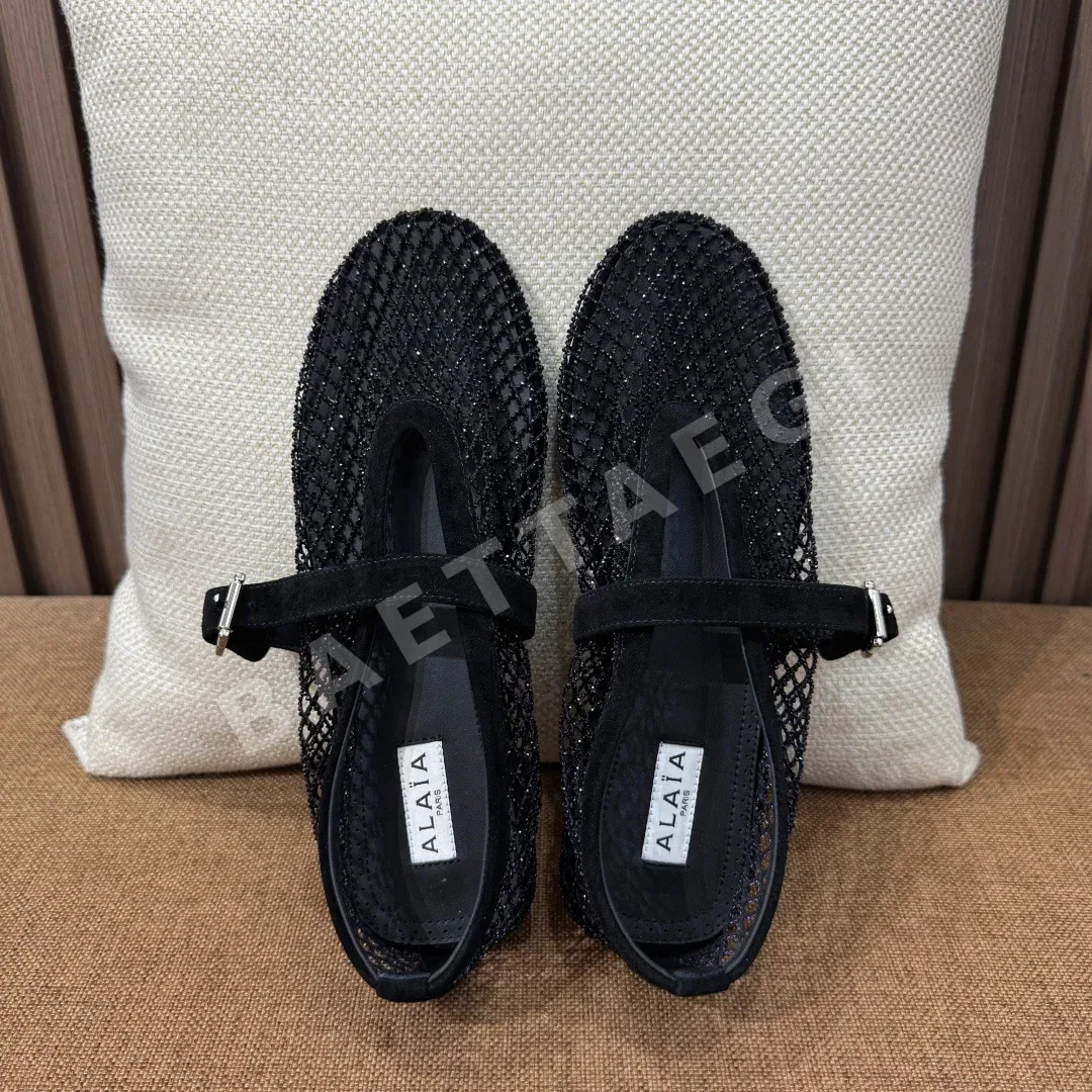 알라이아 오픈워크 메시 발레 플랫 42417