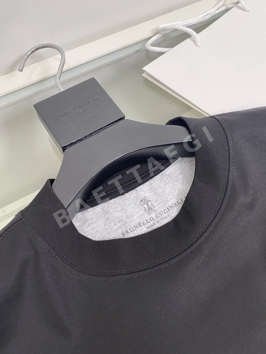브루넬로쿠치넬리 남성 코튼 긴팔 티셔츠 상세 이미지 5