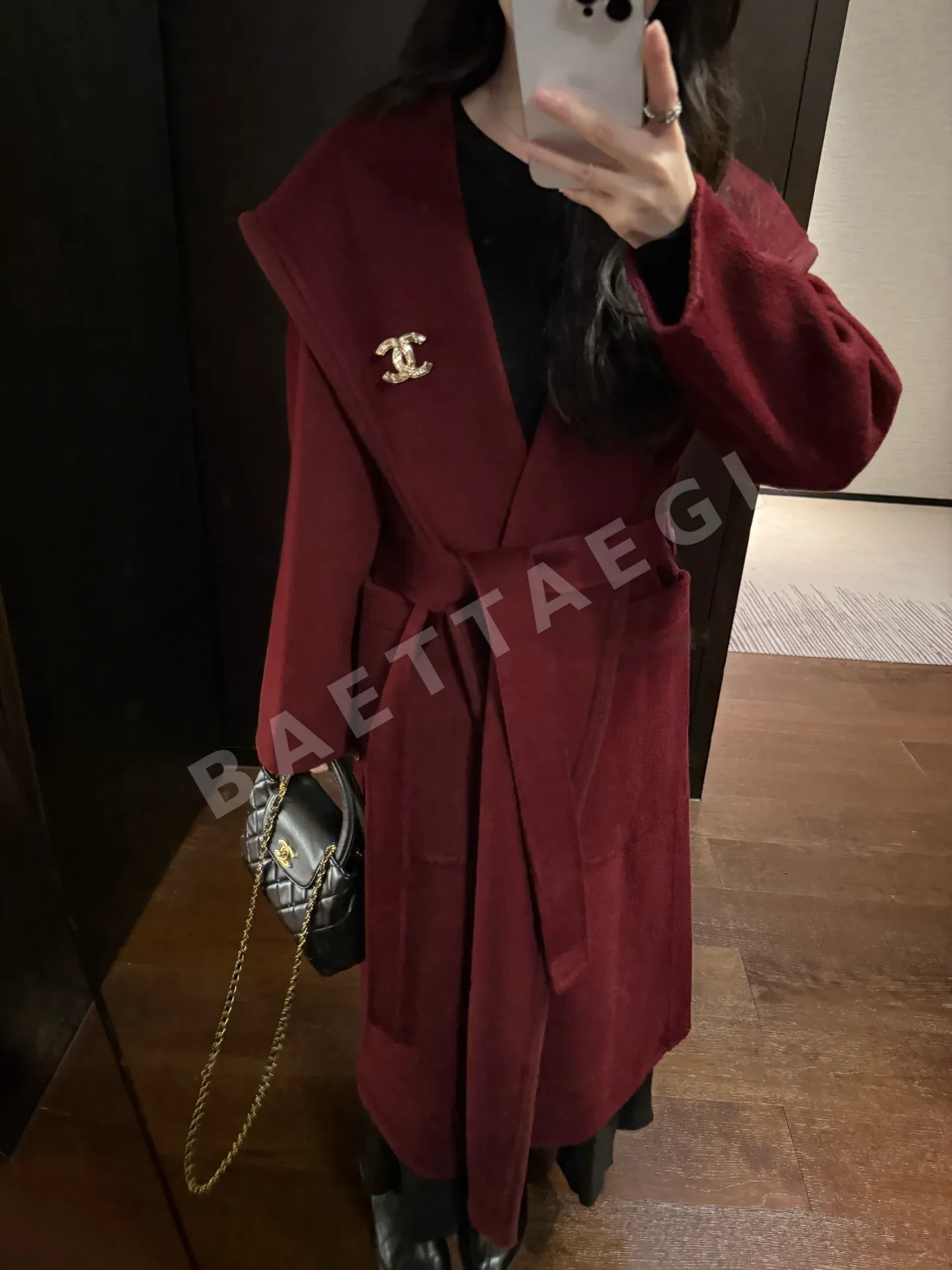 샤넬 후드 카시미어 코트 상세 이미지 2