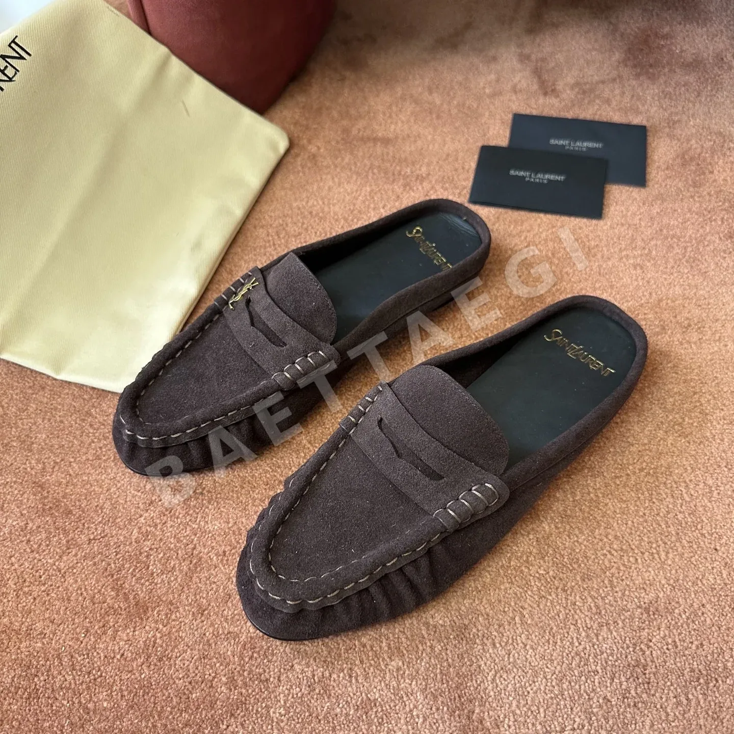 생로랑 YSL 앞코 덮인 뮬 상세 이미지 2