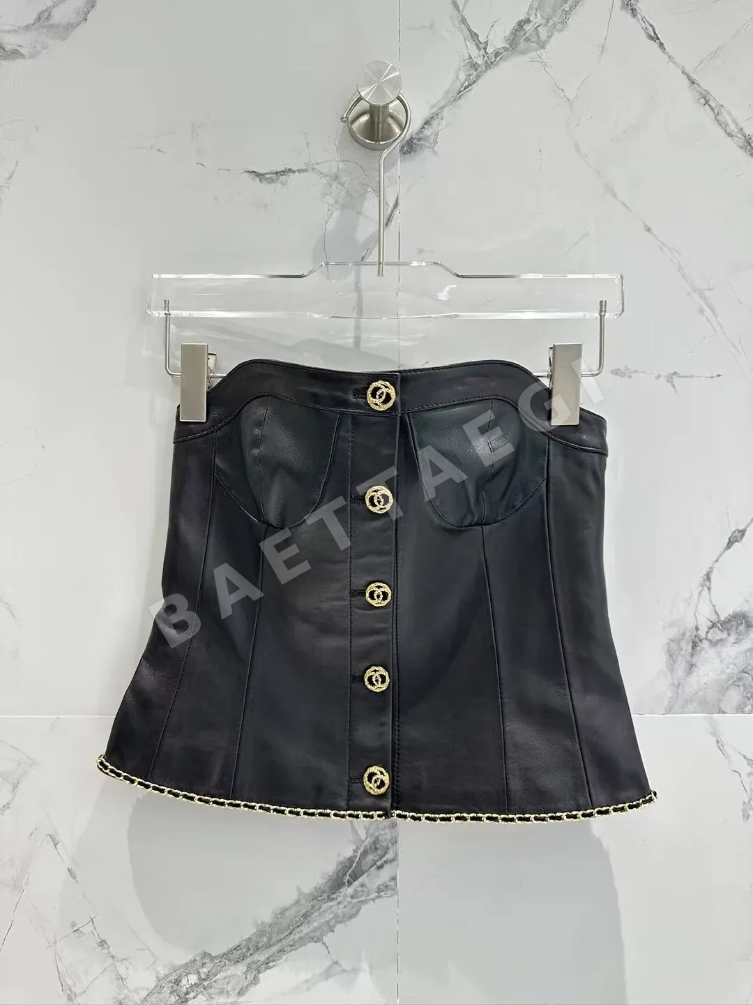 샤넬 수입 소가죽 여성 스커트 206855