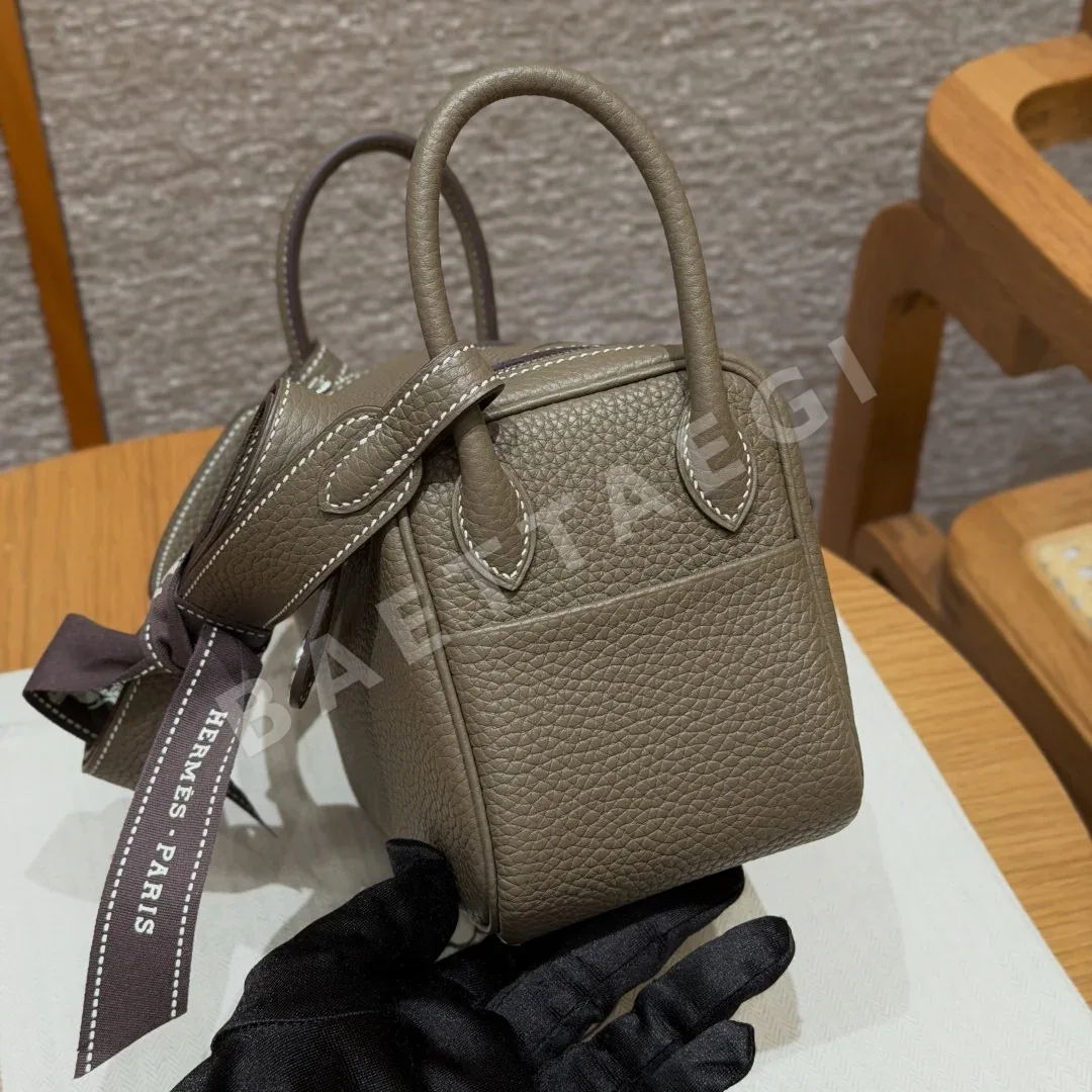 에르메스 린디 미니 토우 가죽 핸드백 상세 이미지 4