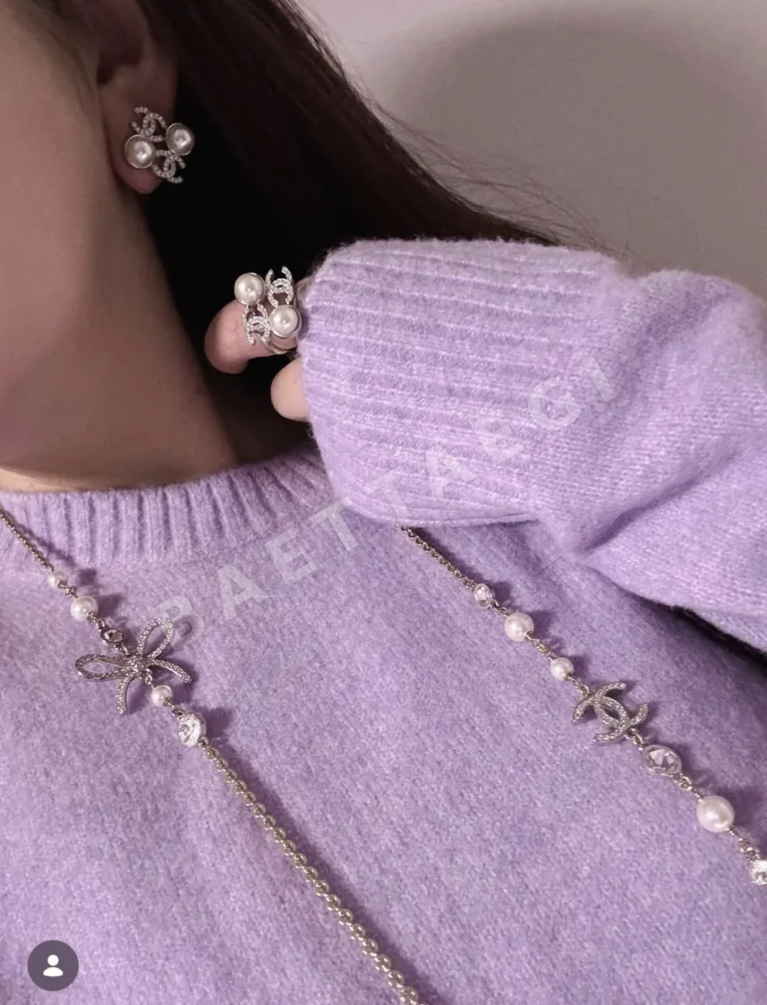 샤넬 더블 C 리본 목걸이 상세 이미지 2