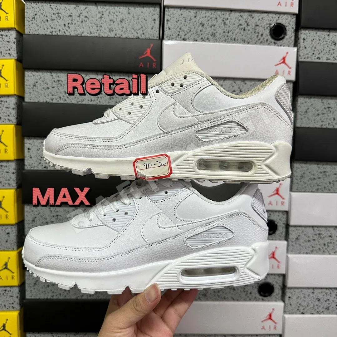 나이키 [MAX] 에어 맥스 90 CZ5594-100 201057 Nike Air Max 90 Leather Triple White 상세 이미지 5