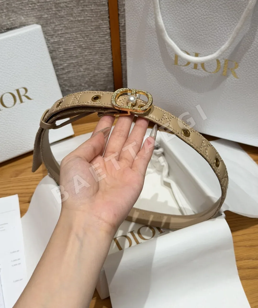 디올 디종 30 몽테뉴 까나쥬 카프스킨 벨트 상세 이미지 3