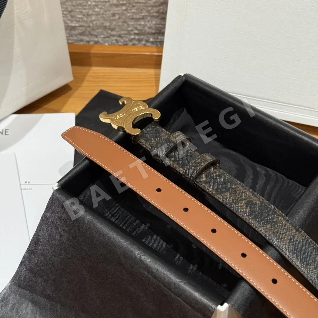 셀린느 트리옴페 양면 가죽 벨트 상세 이미지 5