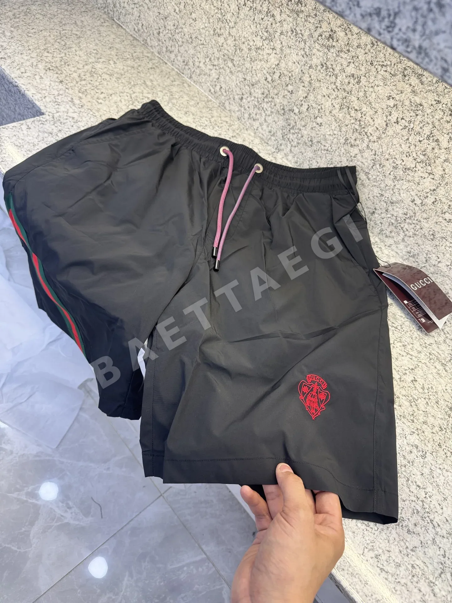 구찌 남성 린넨 반바지 상세 이미지 8