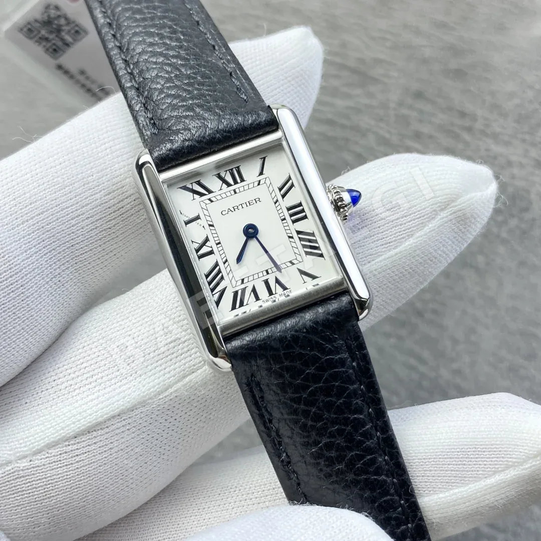 까르띠에 탱크 머스트 사파이어 글라스 스몰 미디움 레플리카 42734 Cartier 상세 이미지 3