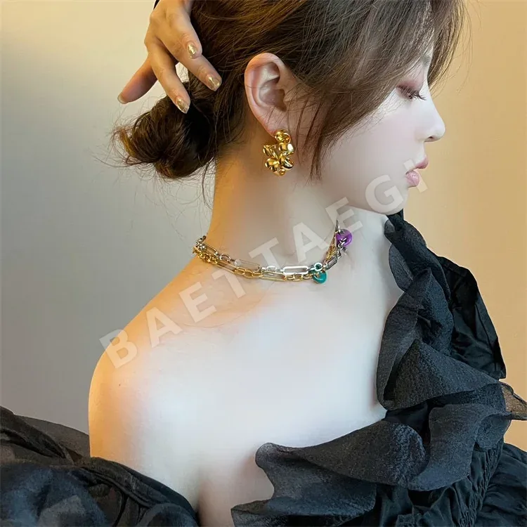 보테가베네타 메탈 텔레폰 코드 투톤 귀걸이 상세 이미지 8