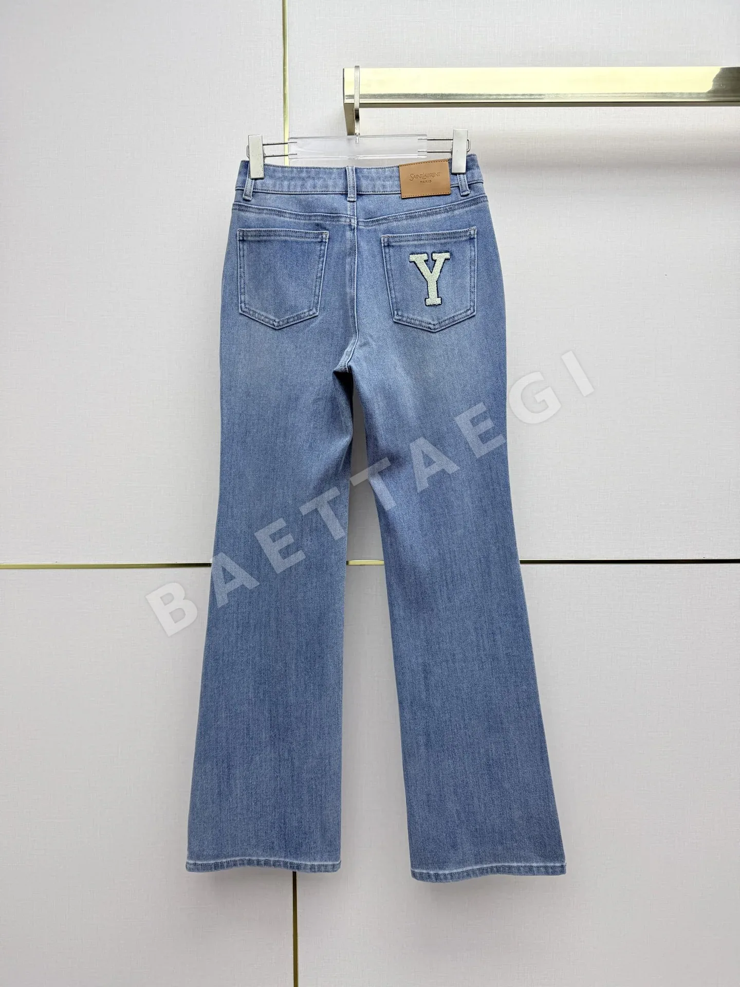 생로랑 플레어 컷 데님 바지 상세 이미지 9