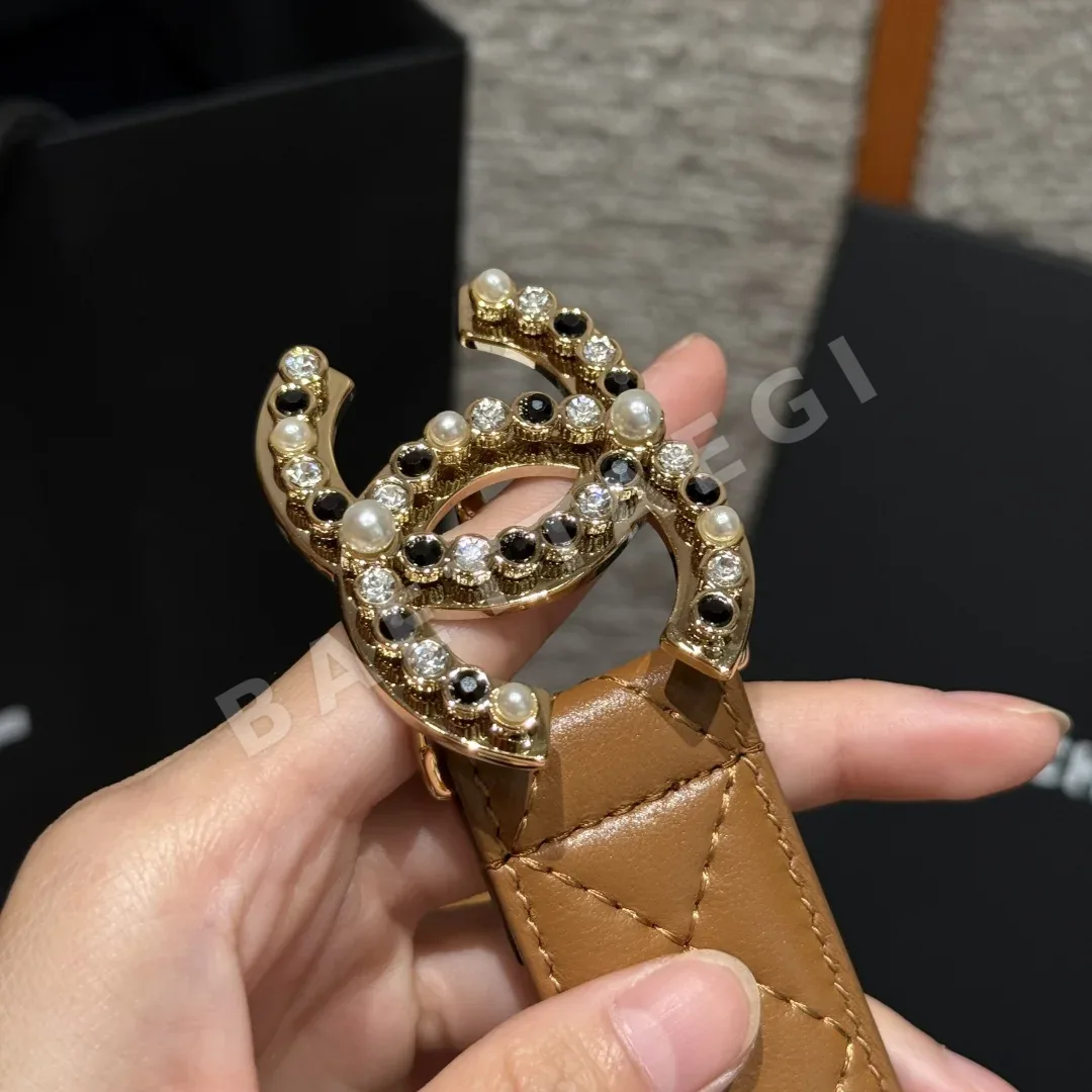 샤넬 램스킨 더블 C 메탈 로고 벨트 상세 이미지 6