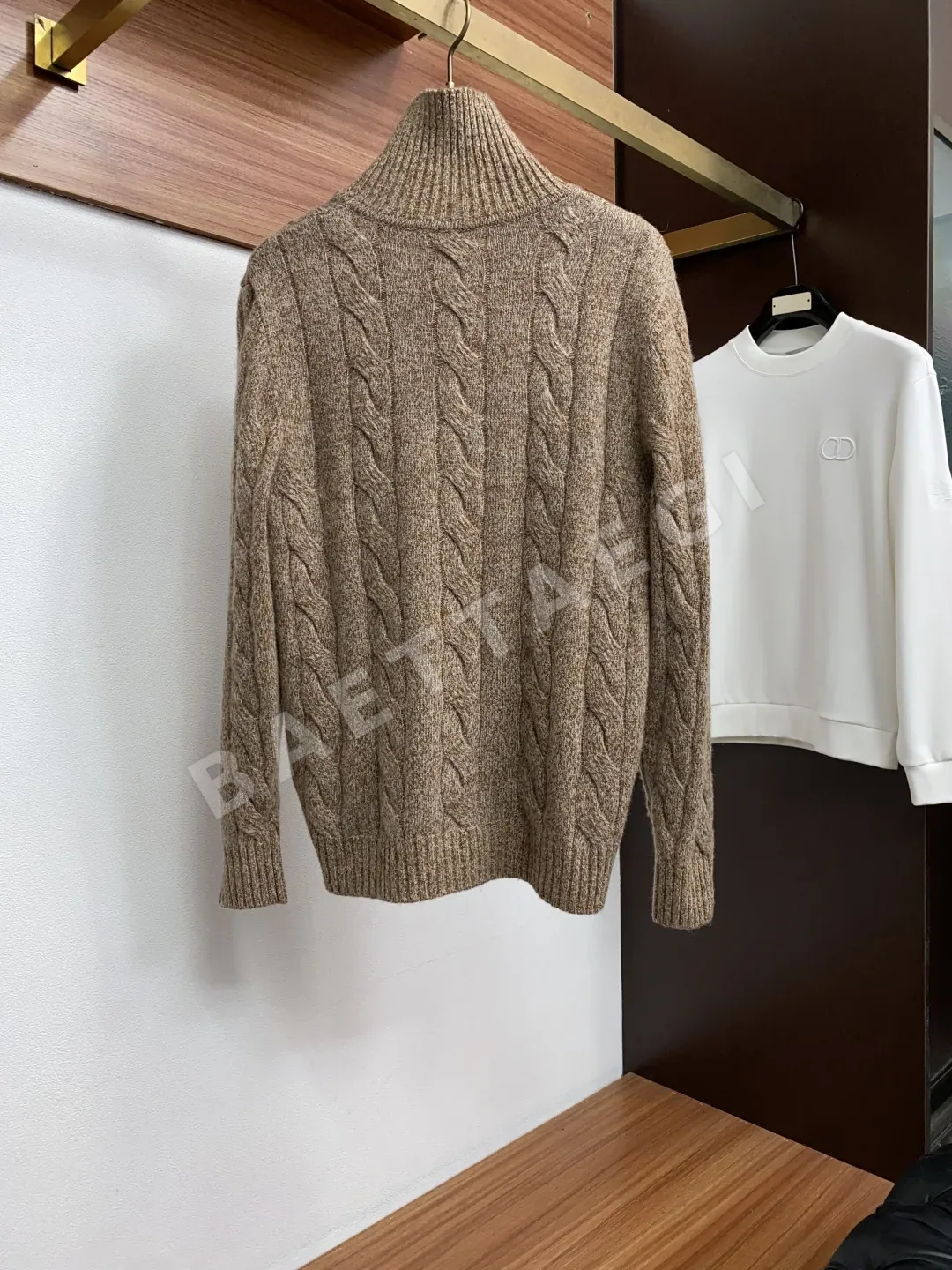 로로피아나 울 세로줄무늬 남성 긴팔 스웨터 상세 이미지 9