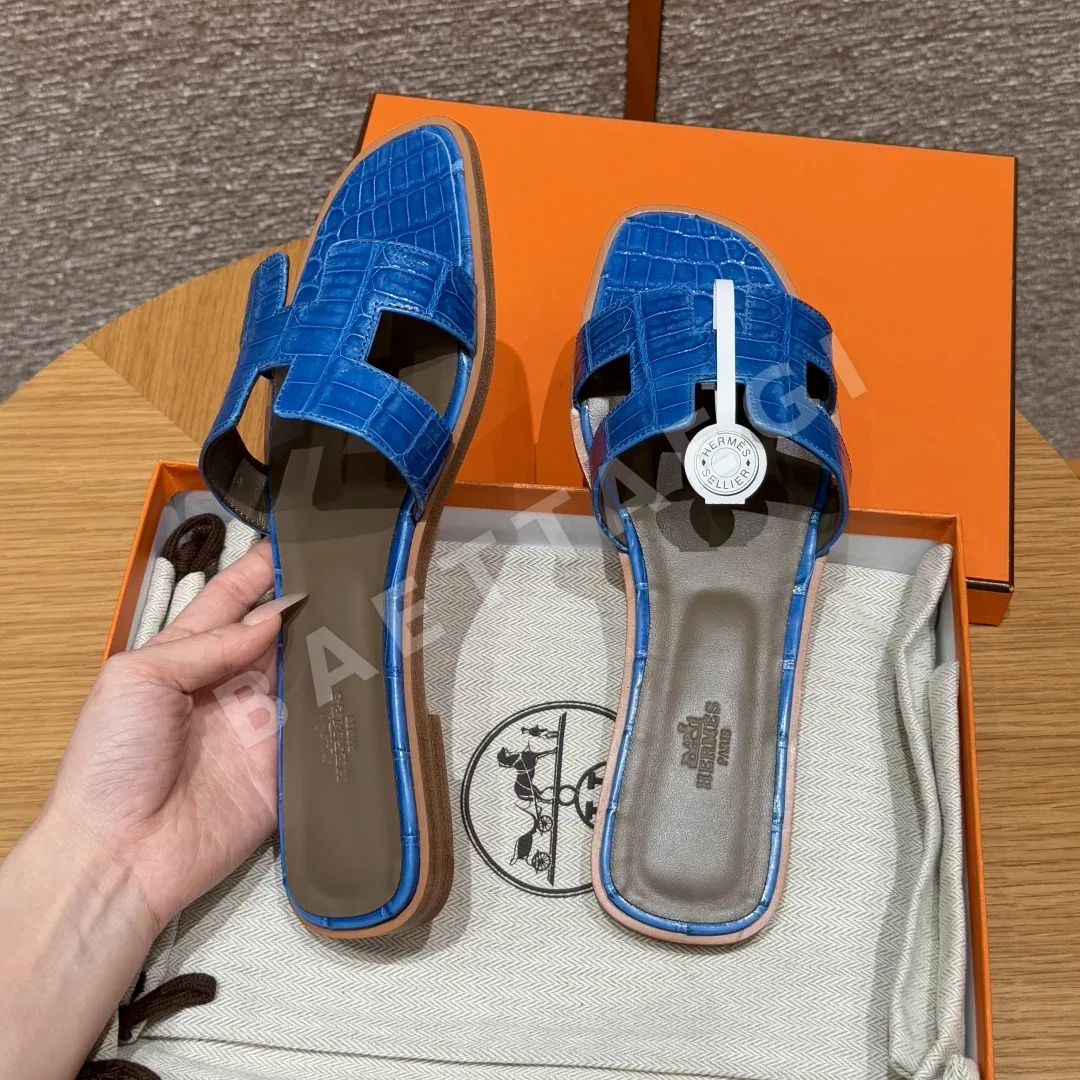 에르메스 오란 악어가죽 샌들 상세 이미지 9