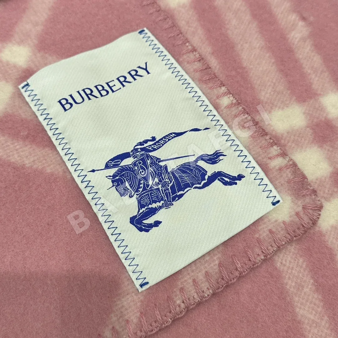 버버리 체크 울 후드 머플러 상세 이미지 6