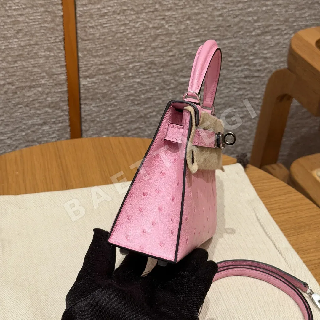에르메스 미니 켈리 타조가죽 가방 상세 이미지 2