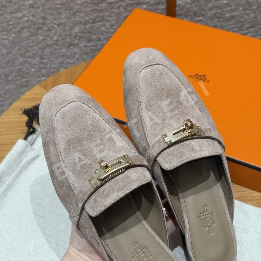 에르메스 오즈 뮬 로퍼 샌드컬러 가죽 상세 이미지 7