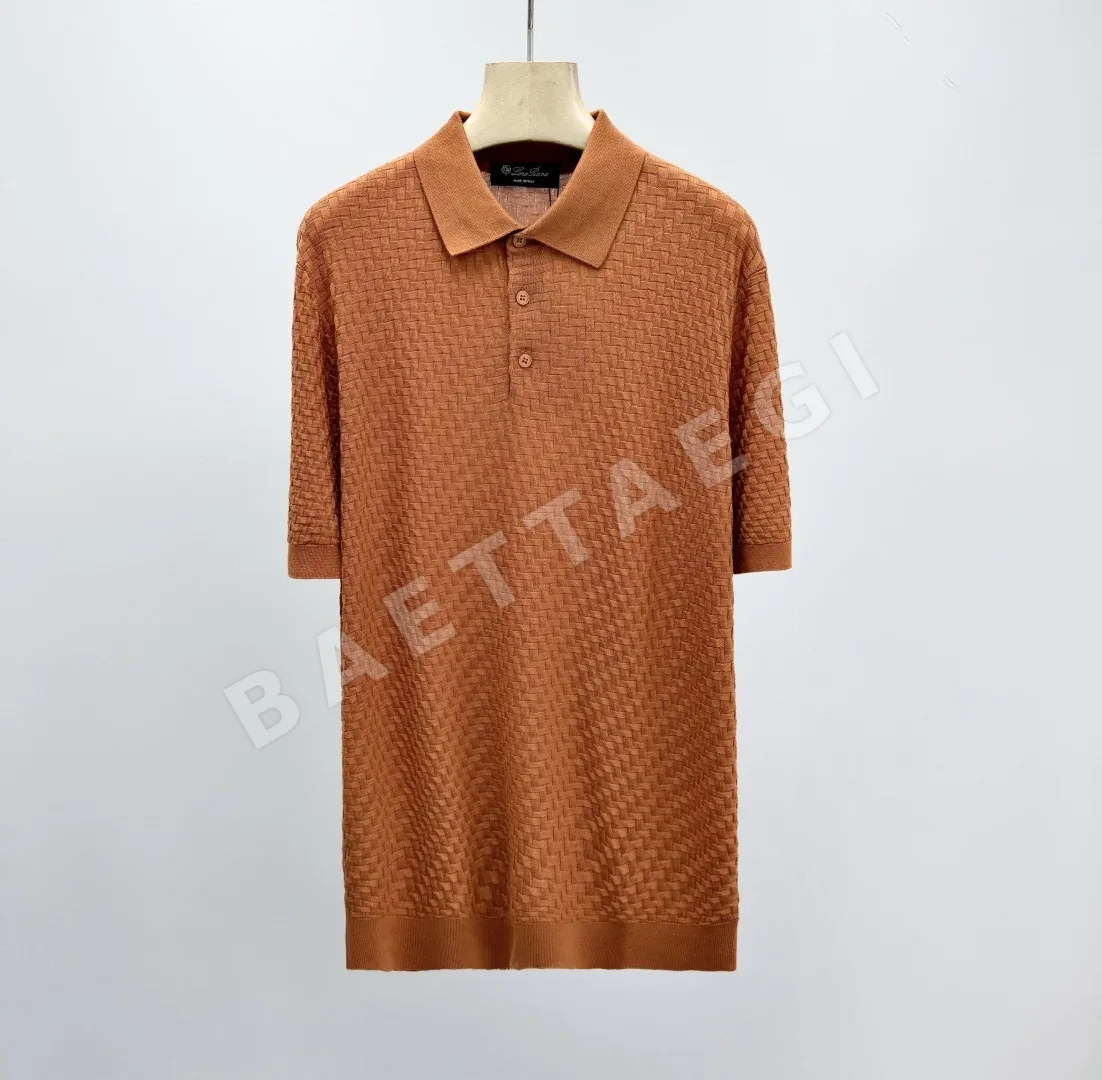 로로피아나 SS 반팔 패턴 폴로 셔츠 41389