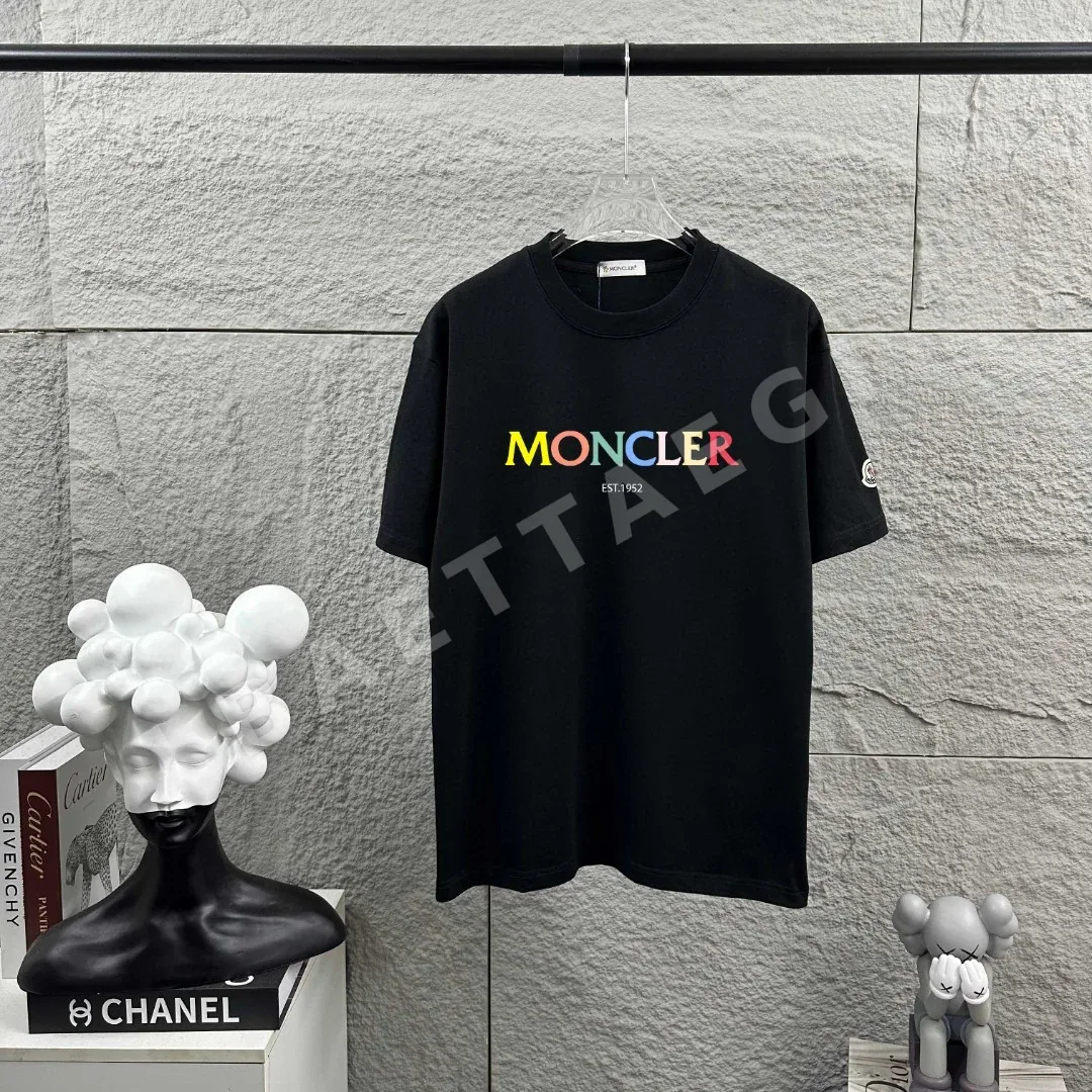 몽클레르 레터 프린트 코튼 반팔 티셔츠 남여공용 48699