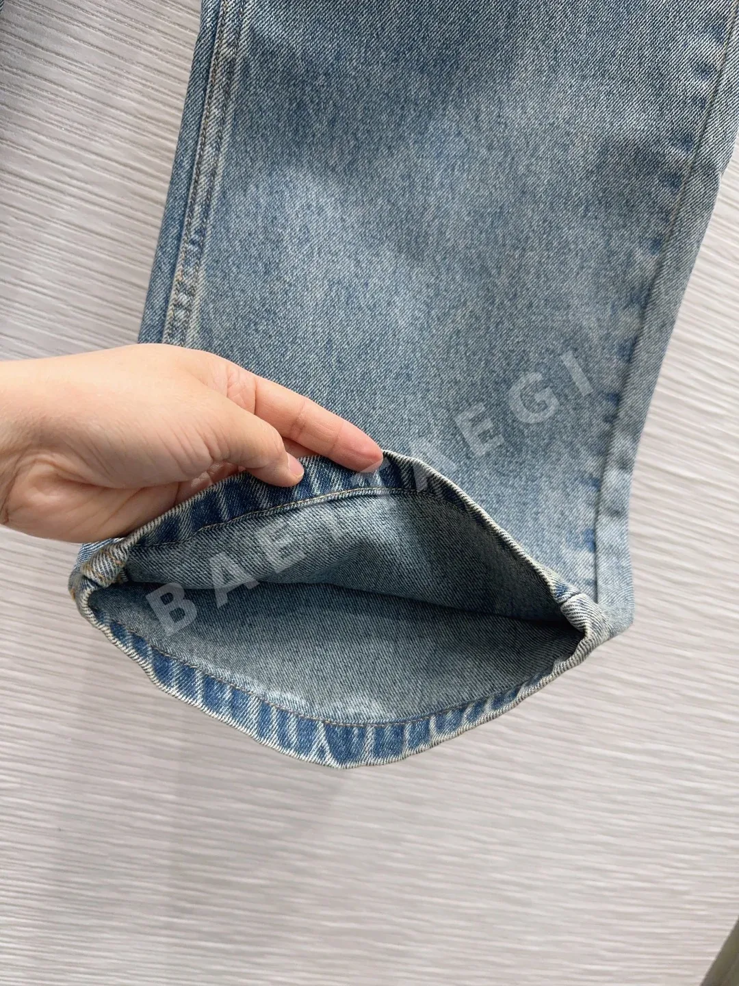 디올 발효 워시 데님 여성 바지 상세 이미지 5