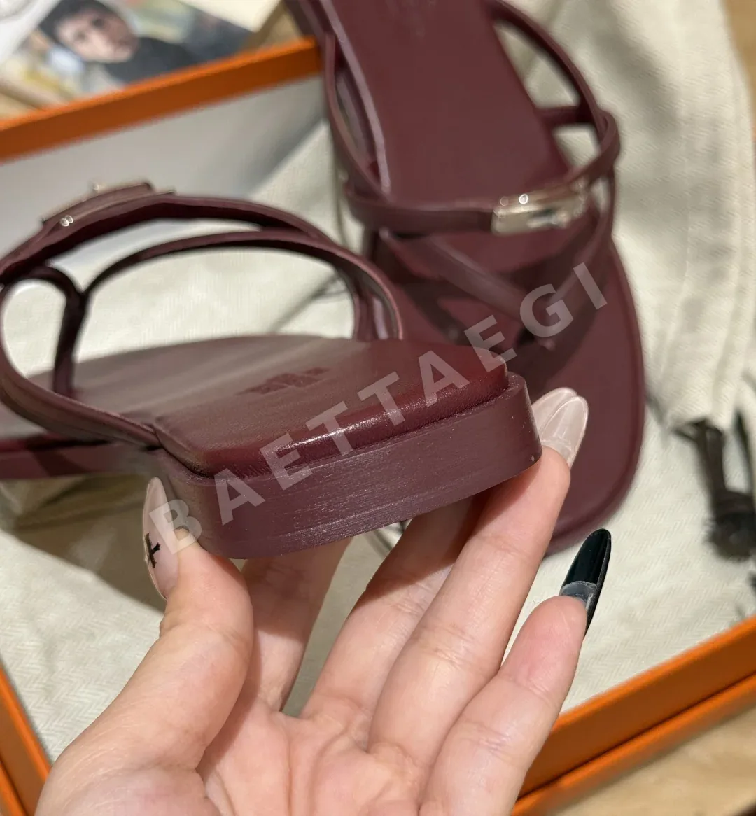 에르메스 샌들 Red calfskin 송아지가죽 상세 이미지 5