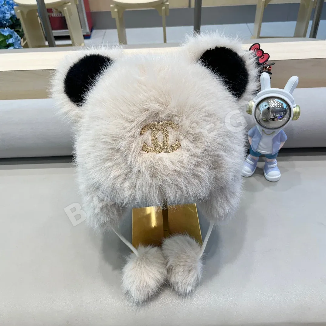 샤넬 페이크 퍼 곰 귀 모자 상세 이미지 2
