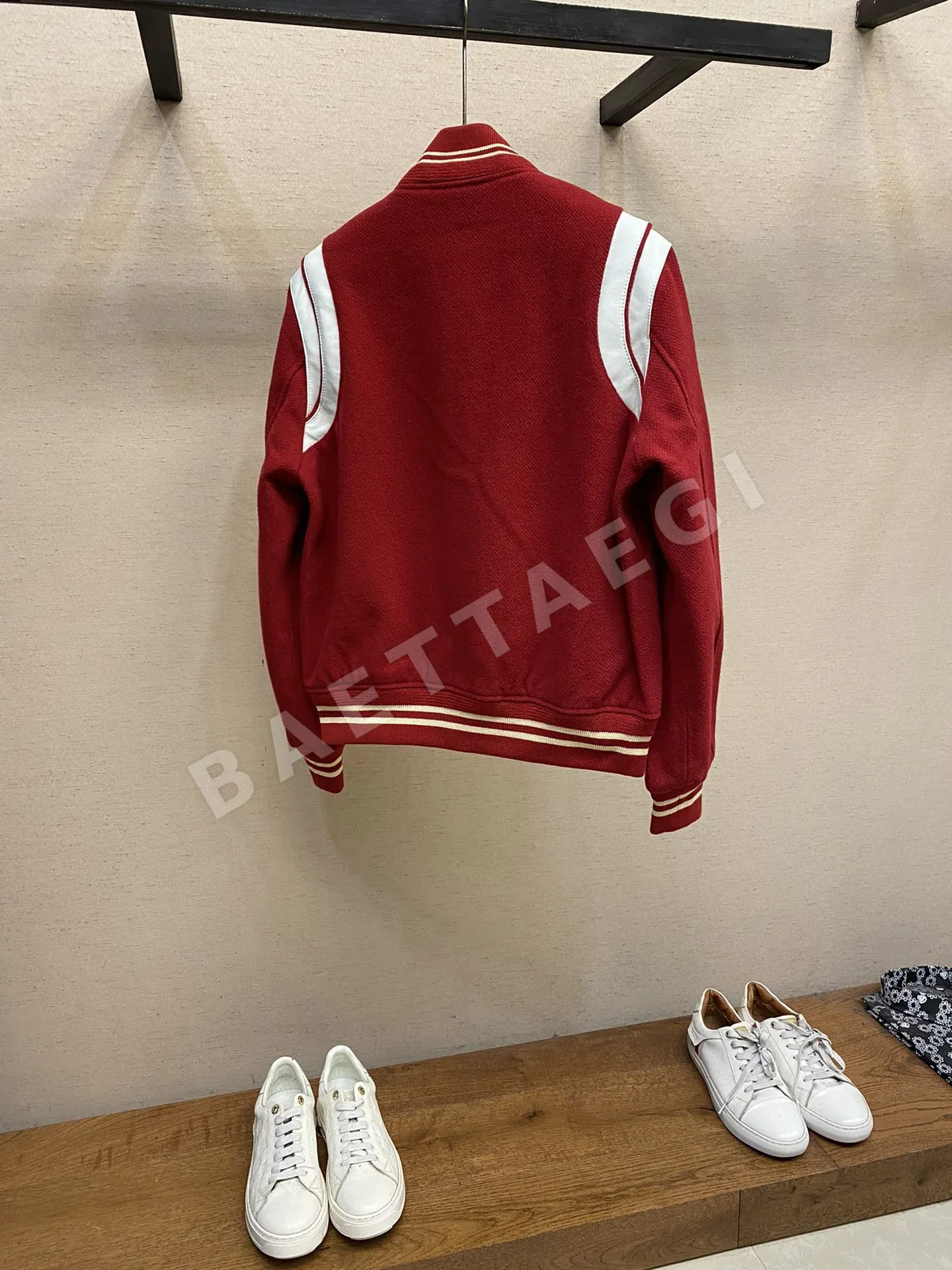 생로랑 울 패치워크 야구 자켓 상세 이미지 2