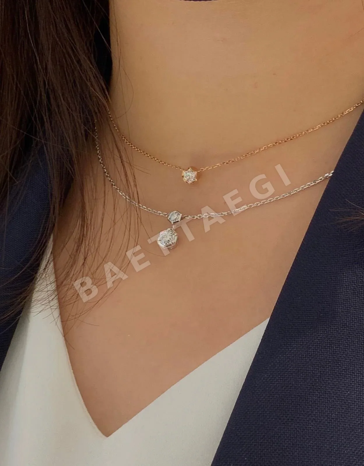 쇼메 비 마이 러브 18K 로즈골드 다이아몬드 목걸이 상세 이미지 4