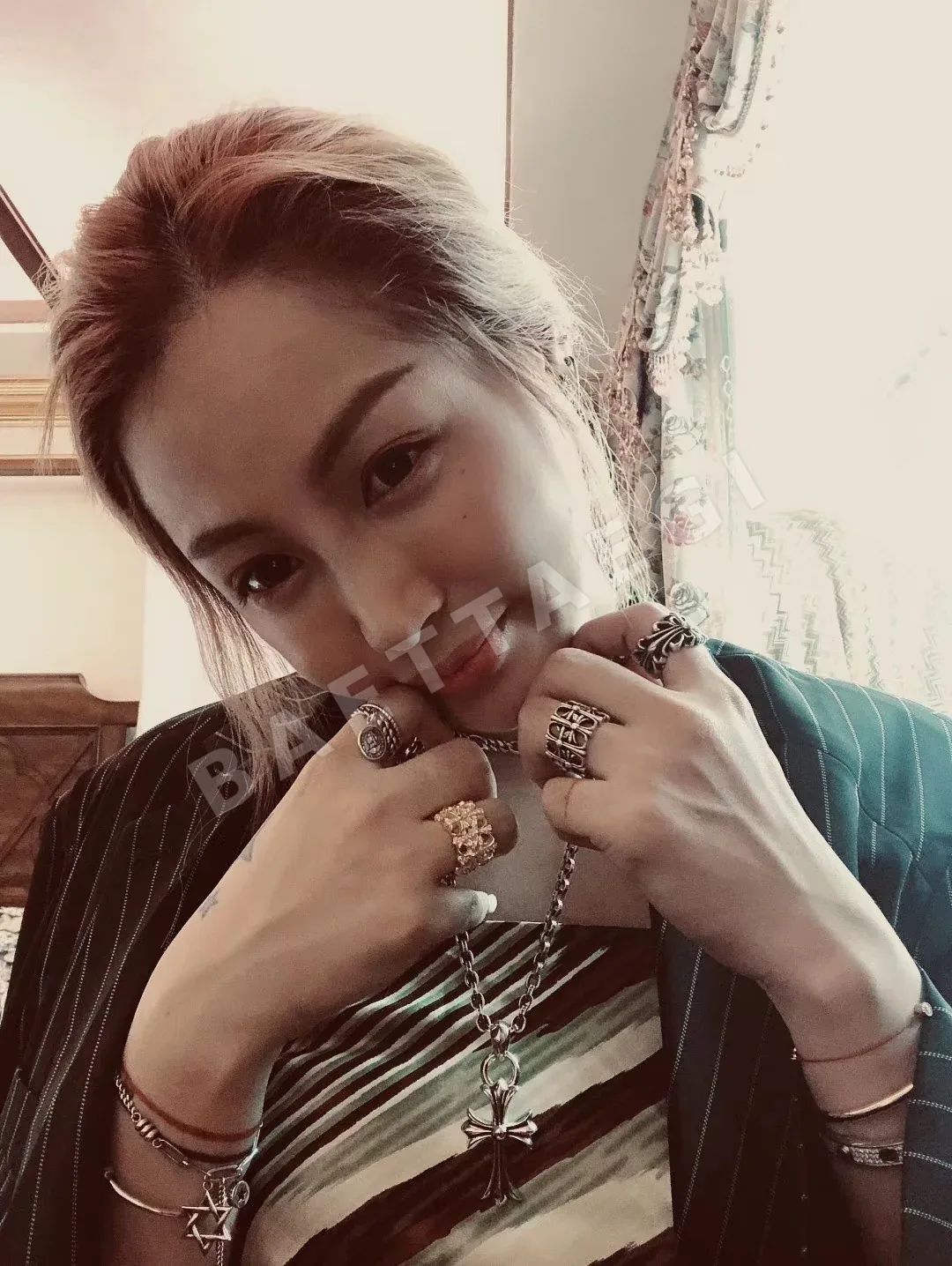 크롬하츠 라운드 투움 골드 도금 반지 상세 이미지 9