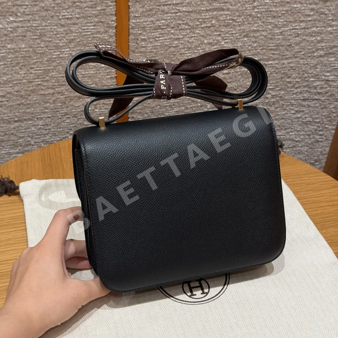 에르메스 콘스턴스 18 cm 블랙 앱송 가죽 가방 상세 이미지 2