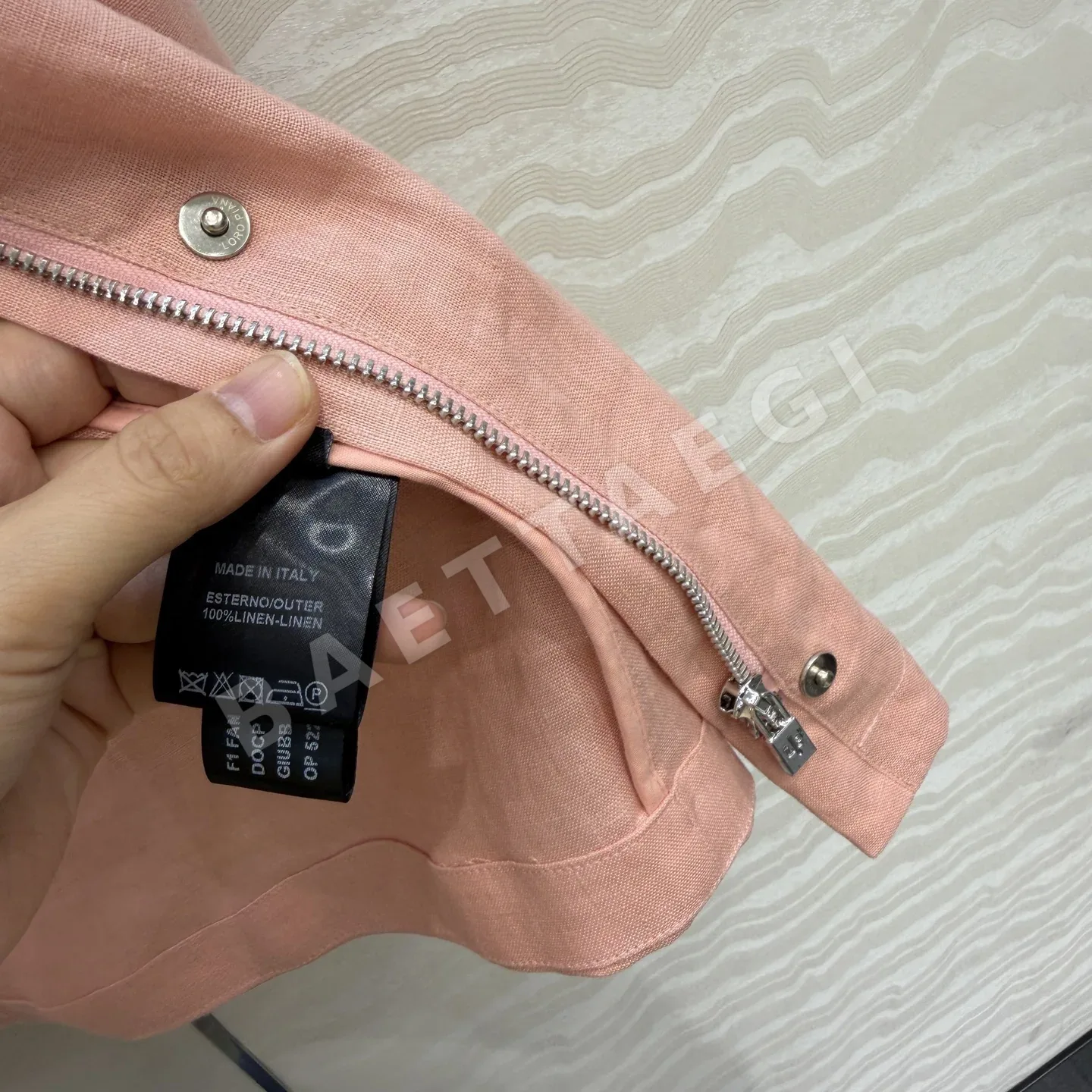 로로피아나 린넨 스탠드 카라 여성 자켓 상세 이미지 9