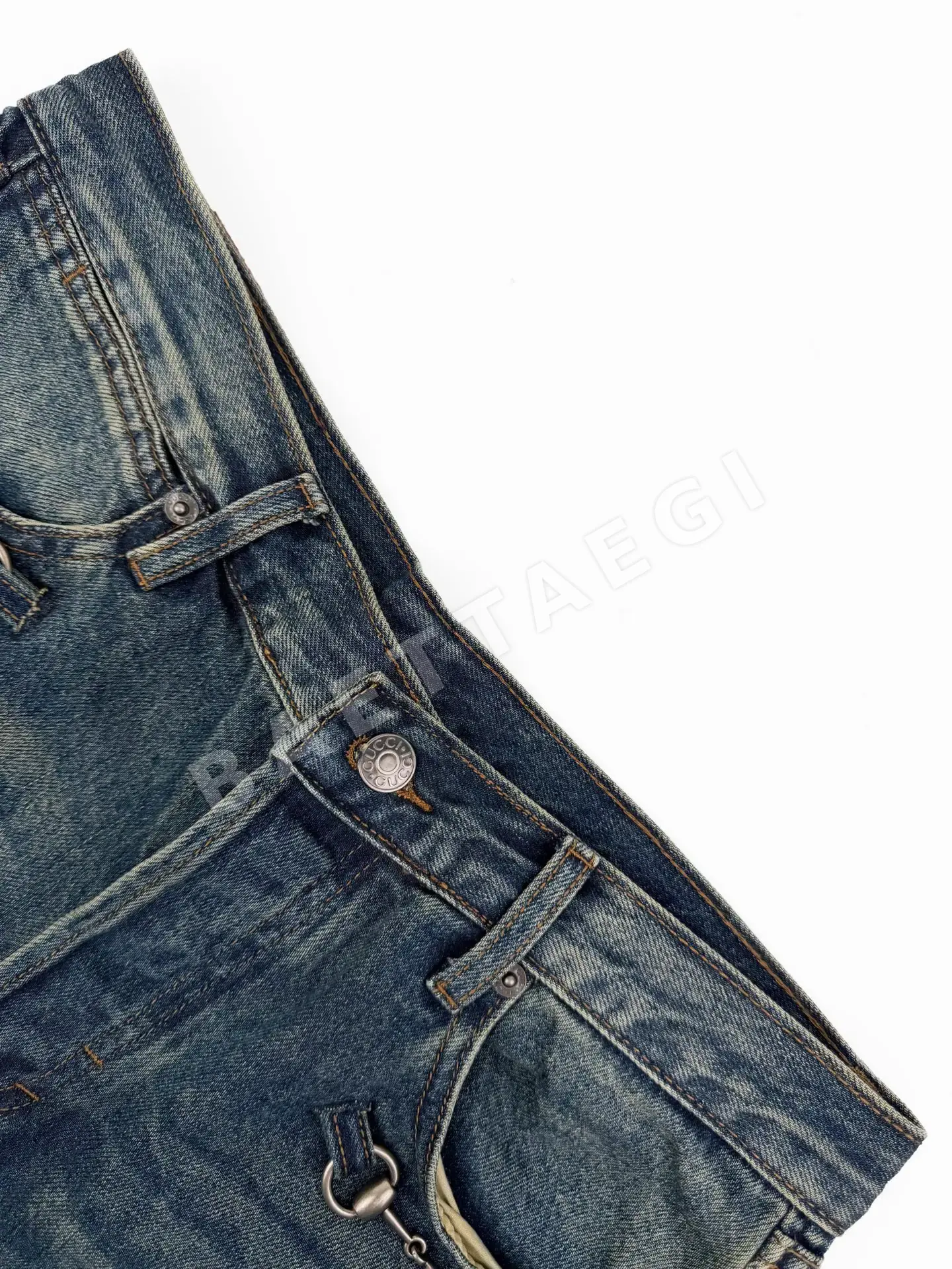 구찌 호스비트 데님 남성 바지 상세 이미지 3