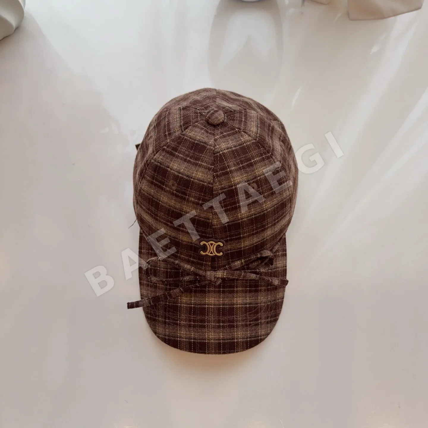 셀린느 체크 기모 야구모자 83982