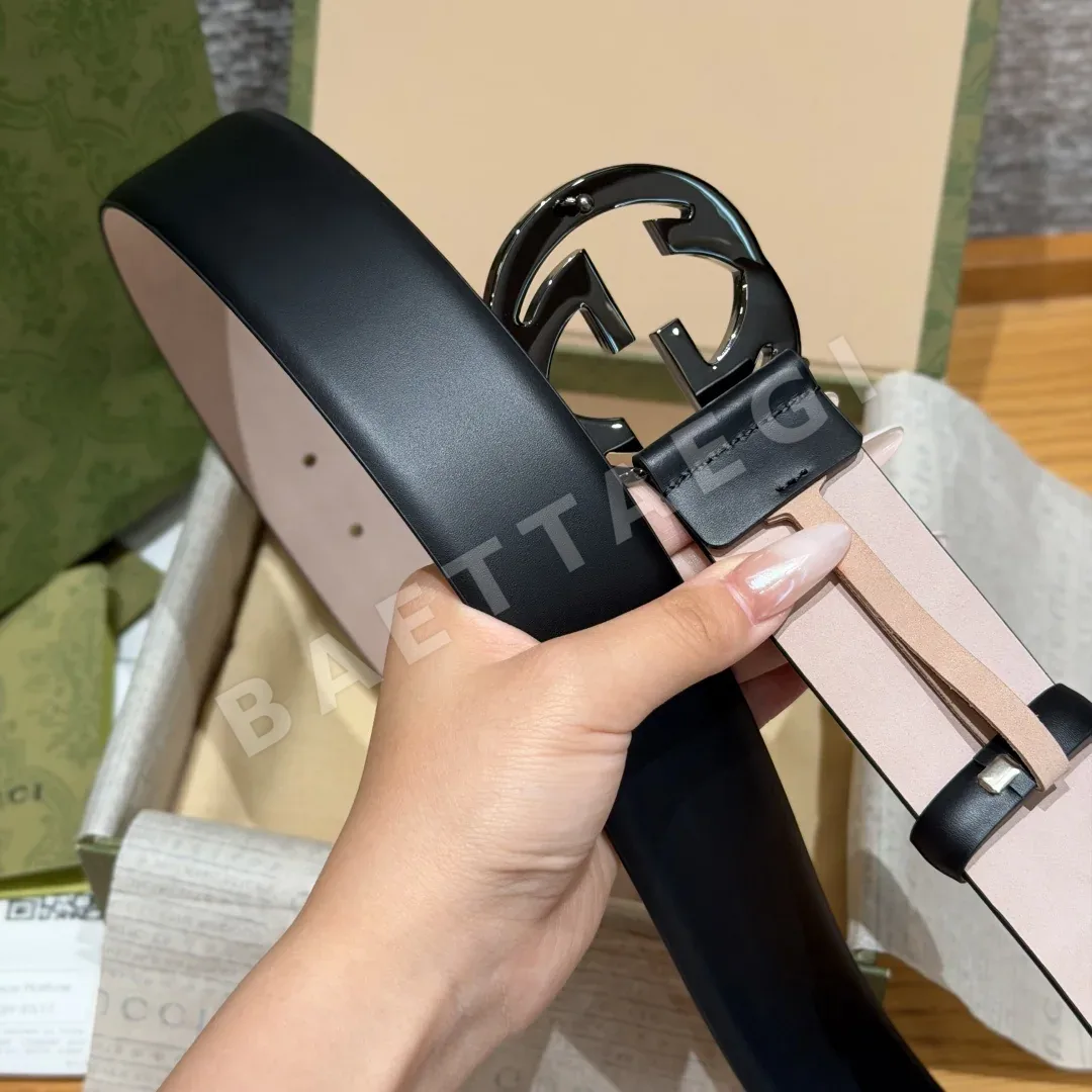 구찌 인터로킹 더블 G 가죽 벨트 40mm 상세 이미지 9