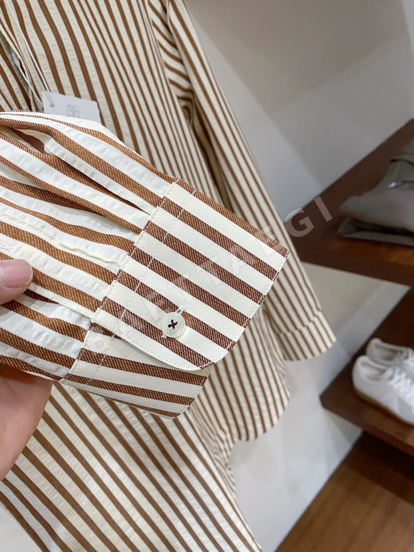 브루넬로쿠치넬리 남성 린넨 긴팔 셔츠 상세 이미지 8