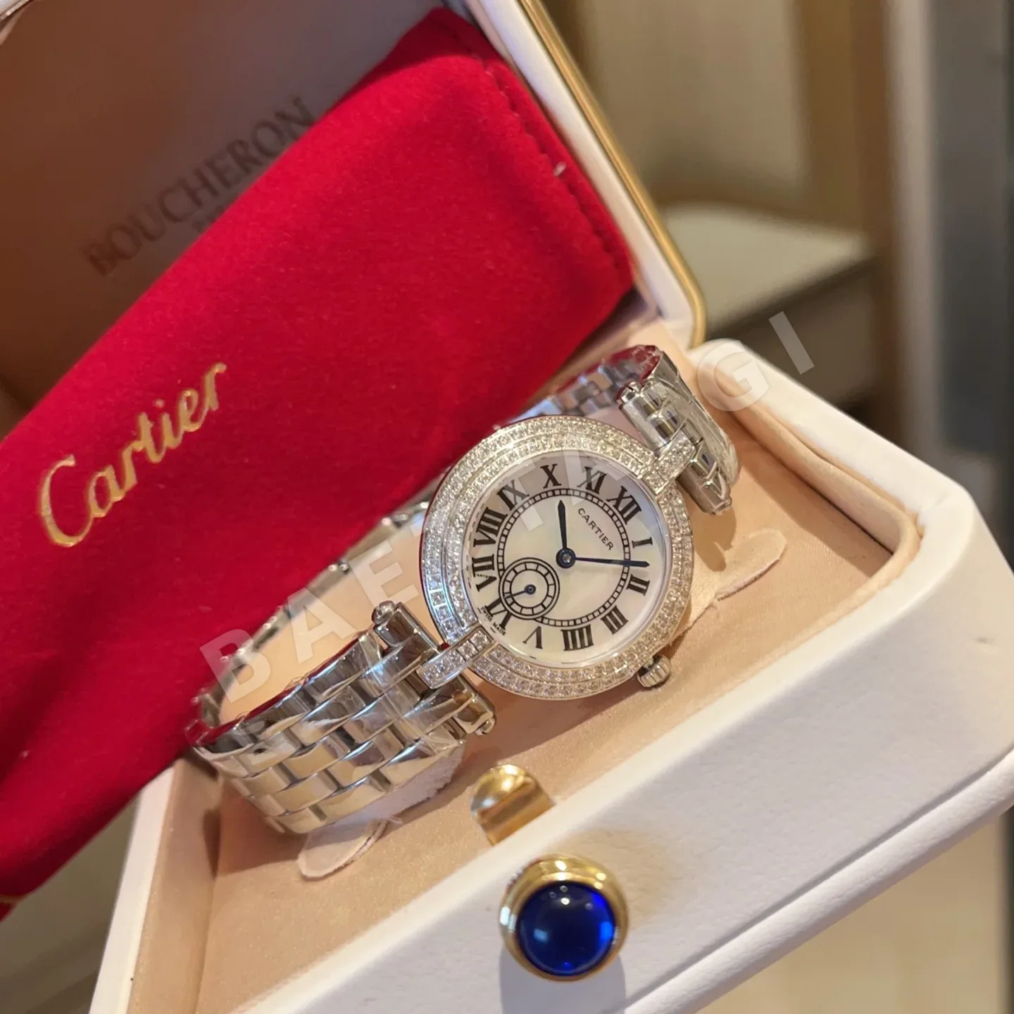 까르띠에 시계 사파이어 글라스 레플리카 42825 Cartier