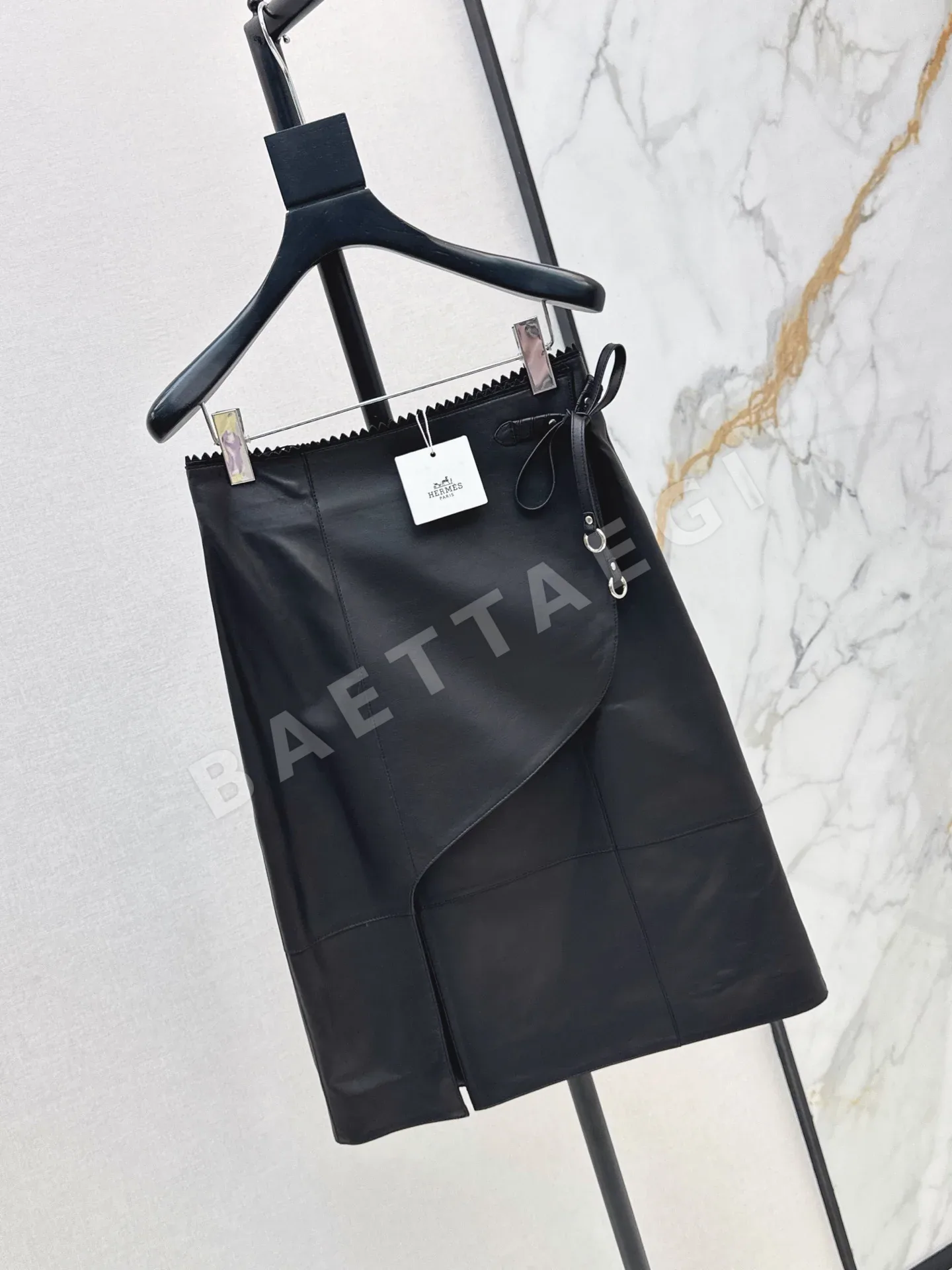 에르메스 키드스킨 가죽 스커트 상세 이미지 2