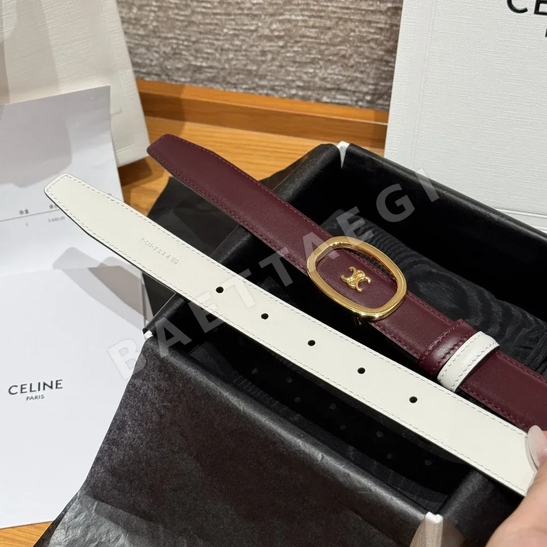 셀린느 알릭스 25mm 양면 가죽 벨트 상세 이미지 7