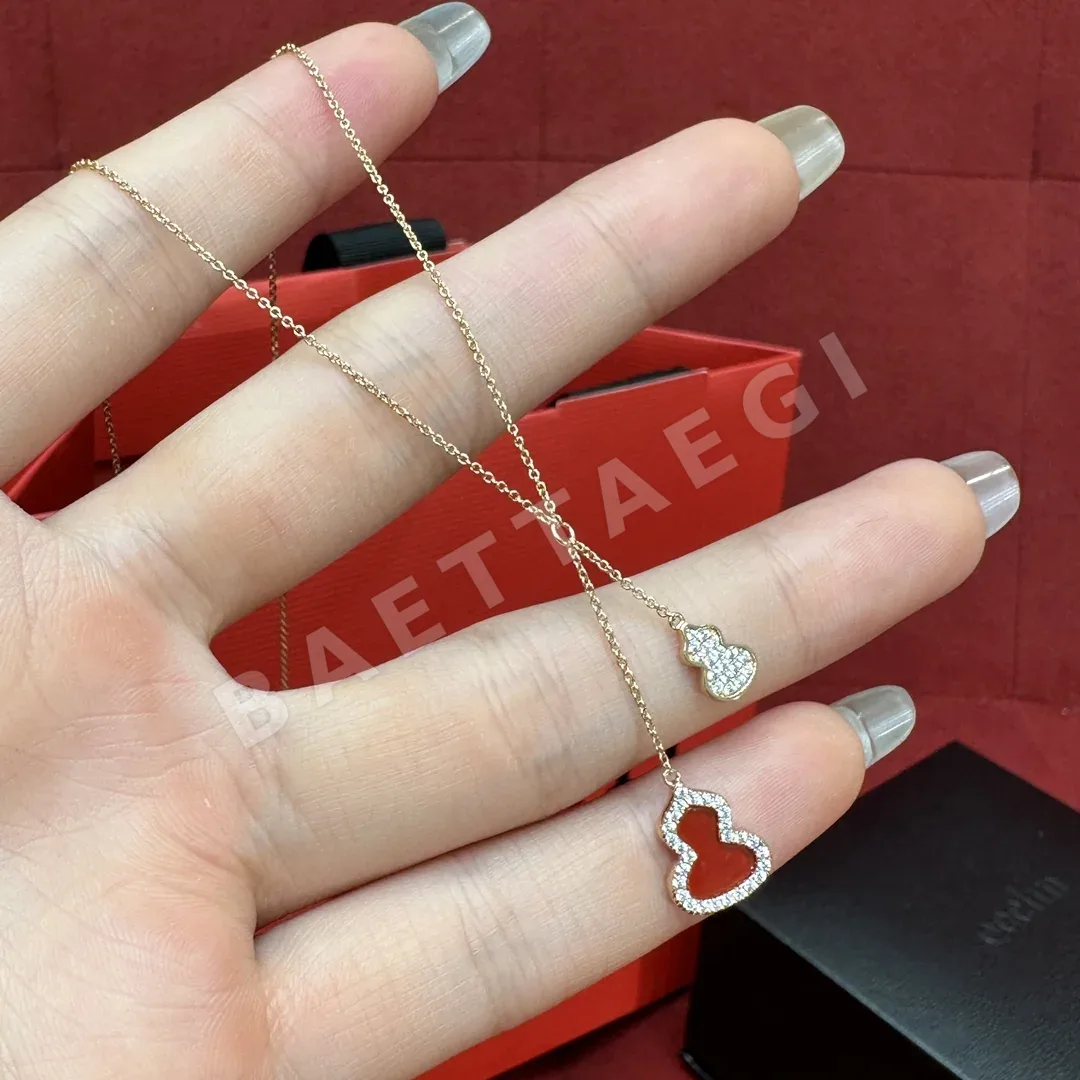 키린 쌍호리병 다이아몬드 장식 목걸이 178658