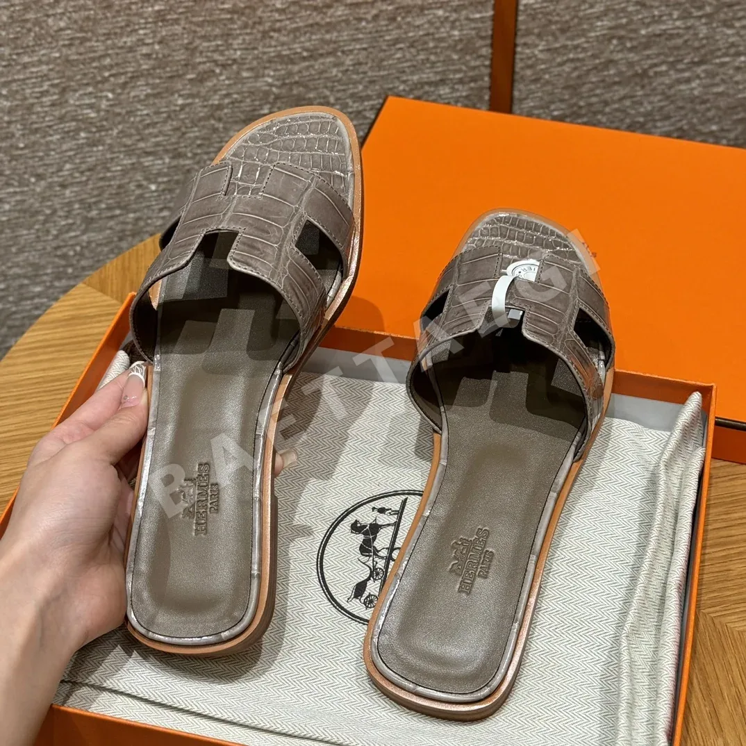 에르메스 오란 악어가죽 샌들 상세 이미지 5