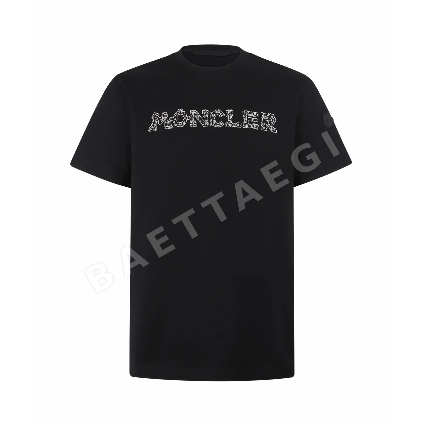몽클레르 스페이스 자수 로고 남성 반팔 티셔츠 48618