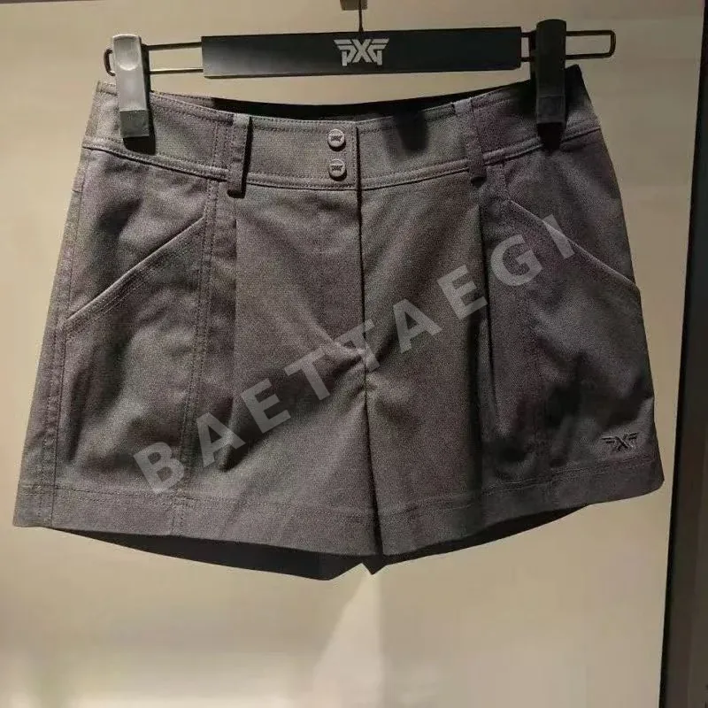 PXG 여성용 봄여름 무지 캐주얼 골프 반바지 상세 이미지 4