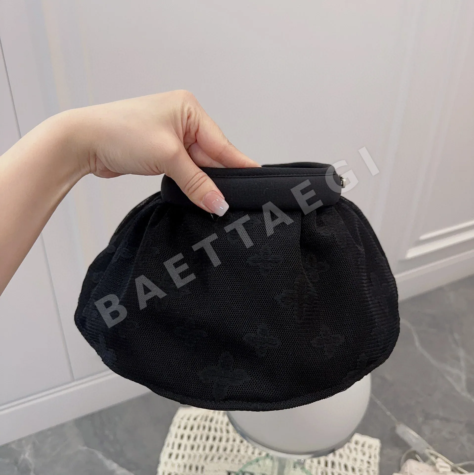 셀린느 레이스 자수 썸머 바이저 모자 상세 이미지 7