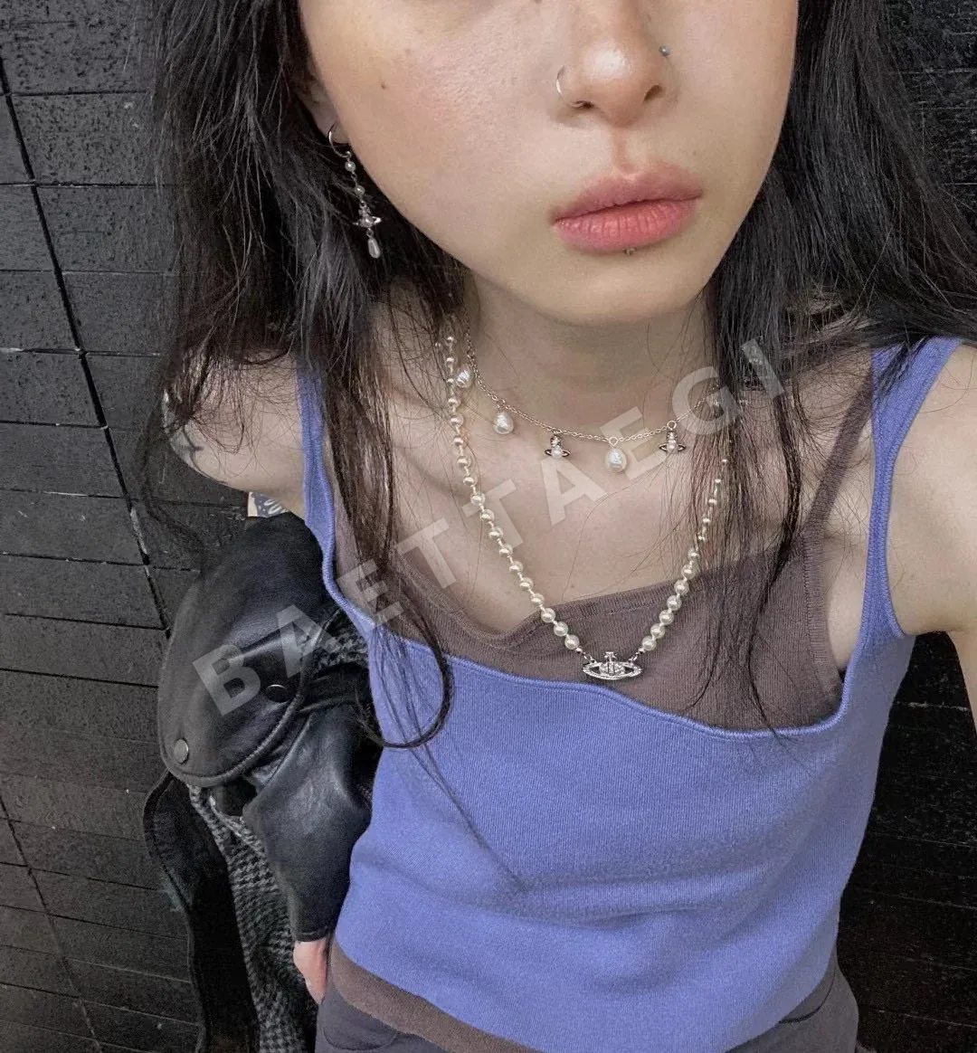 비비안웨스트우드 바로크 진주 토성 디자인 목걸이 상세 이미지 3
