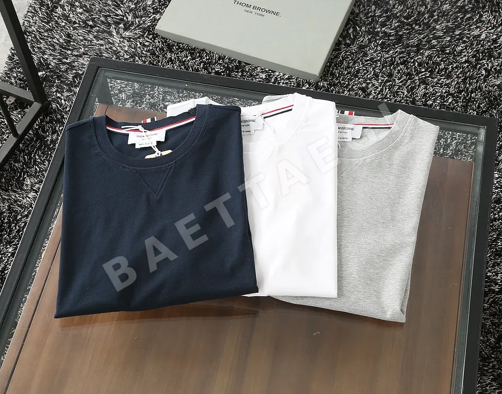 톰브라운 3색 웹트 리본 코튼 반팔 티셔츠 상세 이미지 9